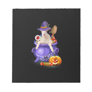 Ziege mit Hut Candy Pumpkin Halloween-Geschenk Notizblock