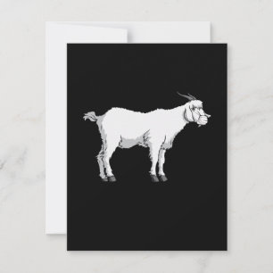 Ziege mit medizinischer Gesichtsmaske Einladung