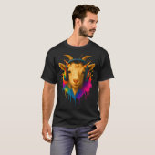Ziege mit Musik T-Shirt (Vorne ganz)
