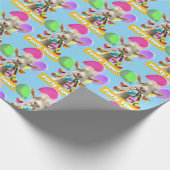Ziege mit Partyböllern Geschenkpapier (Ecke)