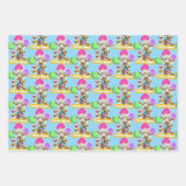 Ziege mit Partyböllern Geschenkpapier Set (Vorderseite)