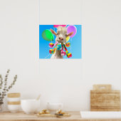 Ziege mit Partyböllern Poster (Küche)