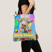 Ziege mit Partyböllern Tasche (Von Nahem)