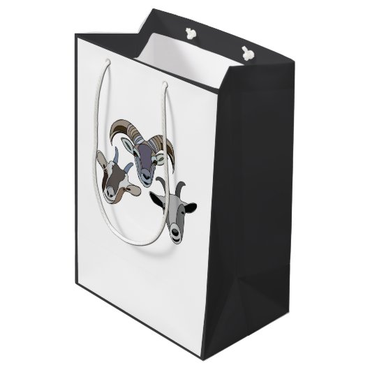 Ziege Mittlere Geschenktüte (Rückseite Schrägansicht)