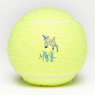 Ziege niedliches Nutztier Personalisiert Tennisbälle