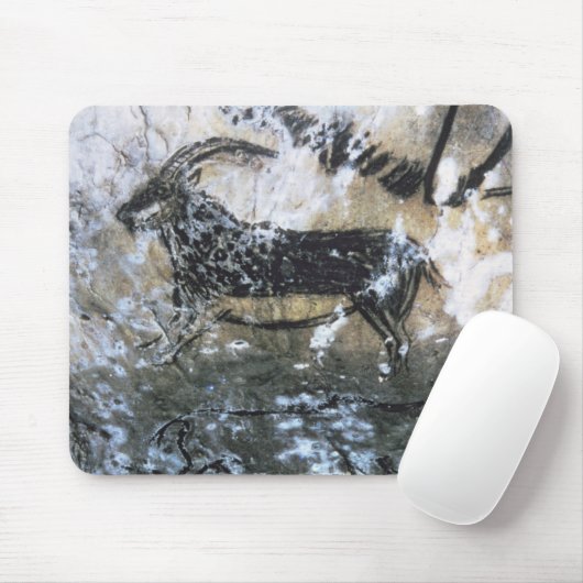 Ziege oder Gämse, Felsenmalerei im schwarzen Raum, Mousepad (Mit Mouse)