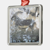 Ziege oder Gämse, Felsenmalerei im schwarzen Raum, Ornament Aus Metall (Links)