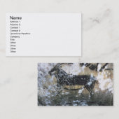 Ziege oder Gämse, Felsenmalerei im schwarzen Raum, Visitenkarte (Vorne/Hinten)