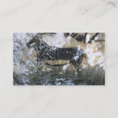 Ziege oder Gämse, Felsenmalerei im schwarzen Raum, Visitenkarte (Rückseite)