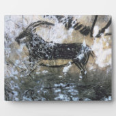 Ziege oder Gämse, Rockmalerei im Schwarzen Raum, Fotoplatte (Vorderseite)