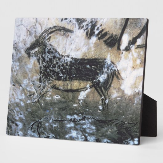 Ziege oder Gämse, Rockmalerei im Schwarzen Raum, Fotoplatte (Seite)