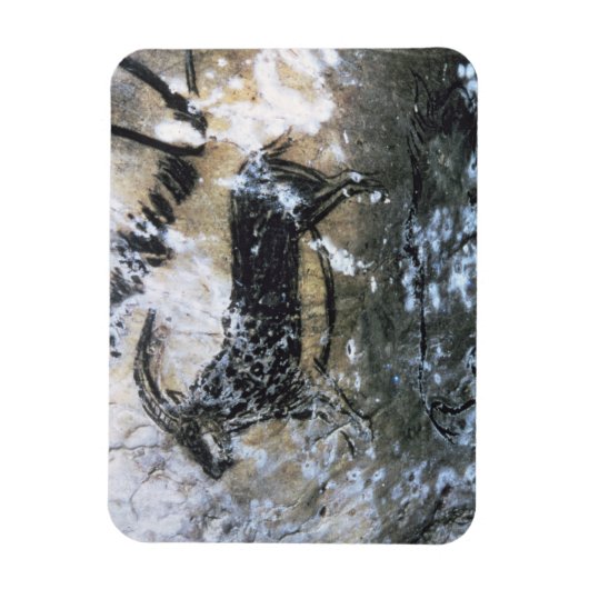 Ziege oder Gämse, Rockmalerei im Schwarzen Raum, Magnet (Vertikal)