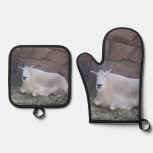 Ziege Ofenhandschuh & Topflappen-Set