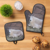 Ziege Ofenhandschuh & Topflappen-Set (Oben Unten)