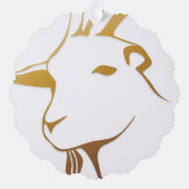 Ziege Ornament Karte (Rückseite)