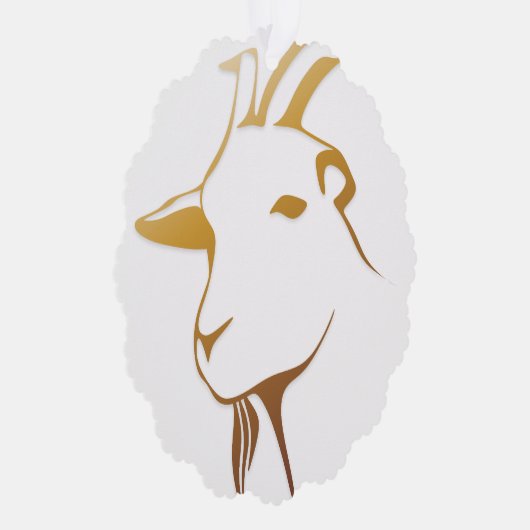 Ziege Ornament Karte (Rechts)