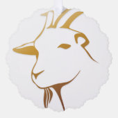 Ziege Ornament Karte (Vorderseite)