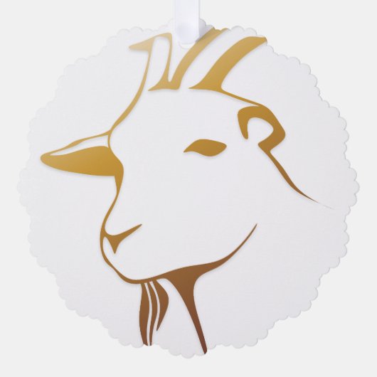 Ziege Ornament Karte (Vorderseite)