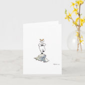 "Ziege Pose", leere Grußkarte Karte (Gelbe Blume)