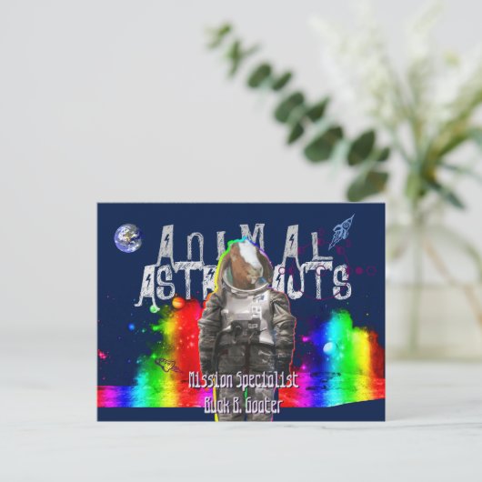 Ziege Postkarte (Stehend Vorderseite)