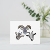 Ziege Postkarte (Stehend Vorderseite)