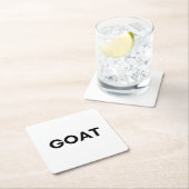 Ziege Rechteckiger Pappuntersetzer (Vor Ort)