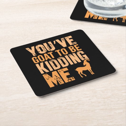 Ziege Rechteckiger Pappuntersetzer (angewinkelt)