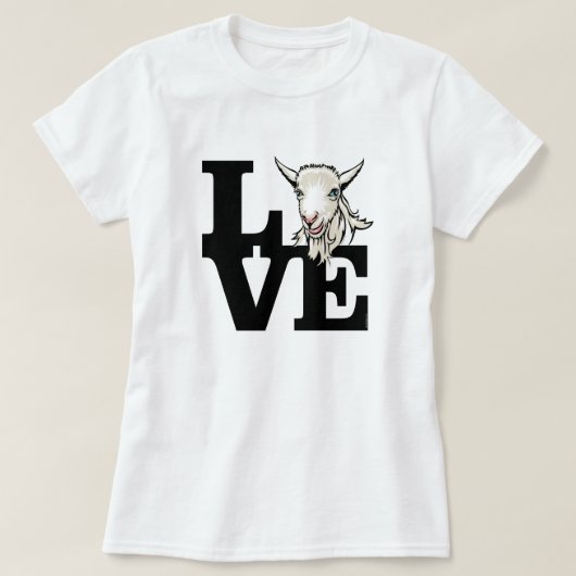 ZIEGE | Retro L O V E No Horns T-Shirt (Design vorne)