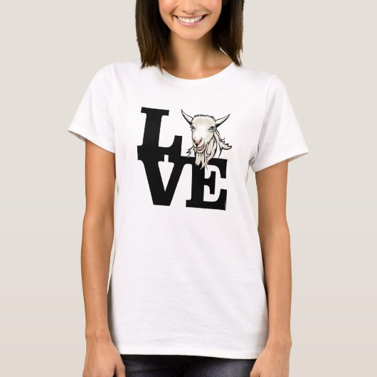 ZIEGE | Retro L O V E No Horns T-Shirt (Vorderseite)