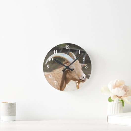 Ziege Runde Wanduhr (Zuhause)
