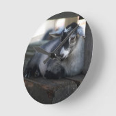 Ziege Runde Wanduhr (Winkel)