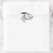 ZIEGE RUNDER AUFKLEBER (Tasche)