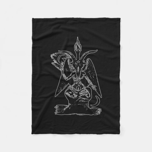 Ziege Satan Black Magic Lucifer Occult Geschenk Fleecedecke (Vorderseite)