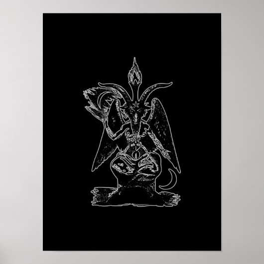 Ziege Satan Black Magic Lucifer Occult Geschenk Poster (Vorne)