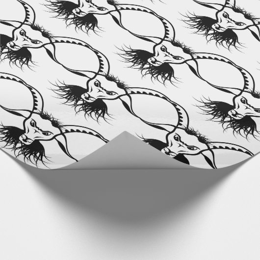 Ziege Satan Teufel-Übel-Vektor Geschenkpapier (Ecke)