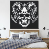 Ziege Schädelkopf Leinwanddruck (Insitu (Schlafzimmer))