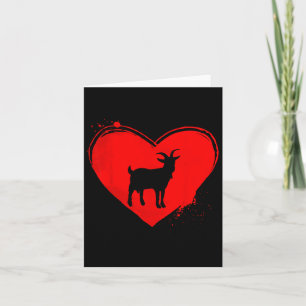 Ziege Silhouette Herz Form Valentine Ziege Liebhab Karte