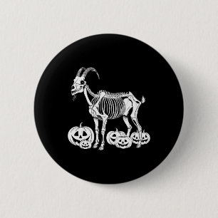 Ziege Skeleton Geburtstag Halloween Mens Womens Ki Button