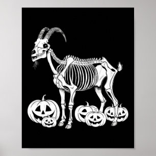 Ziege Skeleton Geburtstag Halloween Mens Womens Ki Poster