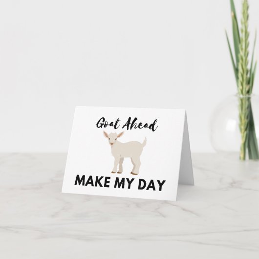 Ziege Spaß: Gehen Sie vorbei und machen Sie meinen Karte (Vorderseite)