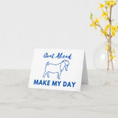 Ziege Spaß: Los, mach meinen Tag Karte (Gelbe Blume)