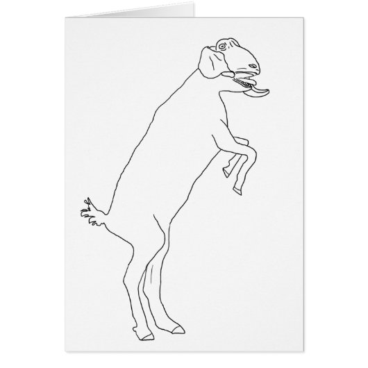 Ziege Stehend Illustration Funny Simple Animal (Vorne)