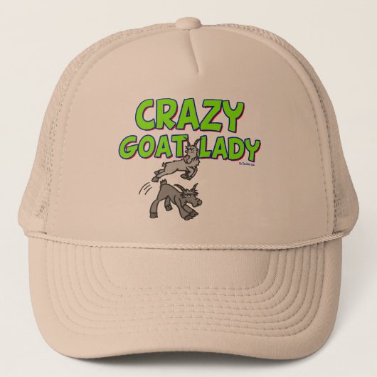 Ziege T - Shirt Crazy Goat Lady 5 Truckerkappe (Vorderseite)