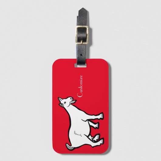 Ziege Thunder_Cove Gepäckanhänger (Vorderseite Vertikal)