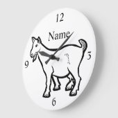 Ziege Thunder_Cove Große Wanduhr (Winkel)