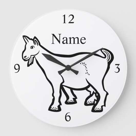 Ziege Thunder_Cove Große Wanduhr (Vorderseite)