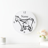 Ziege Thunder_Cove Große Wanduhr (Zuhause)