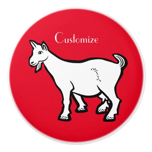 Ziege Thunder_Cove Keramikknauf (Vorderseite)