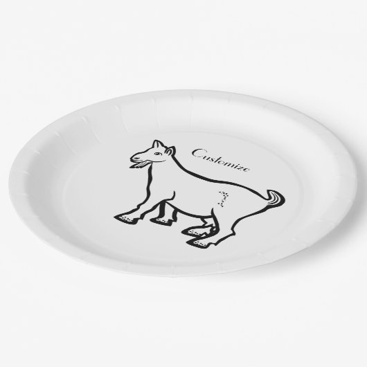 Ziege Thunder_Cove Pappteller (Schrägansicht)