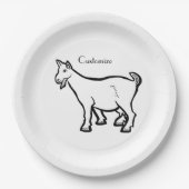 Ziege Thunder_Cove Pappteller (Vorderseite)